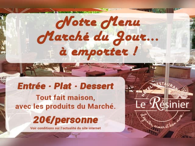 Menu Marché du Jour… à emporter !