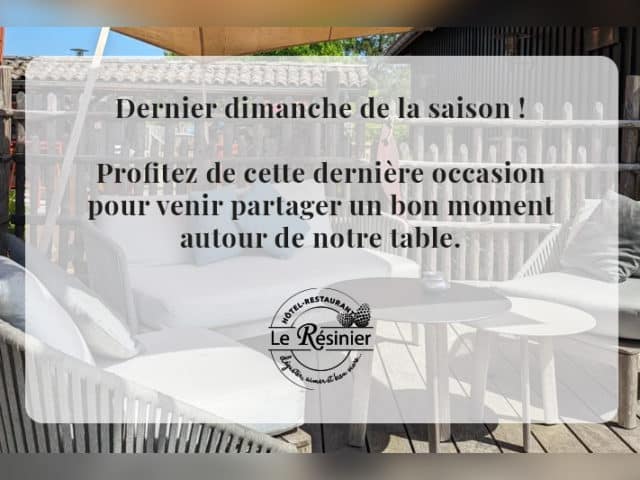 Dernier dimanche de la saison !