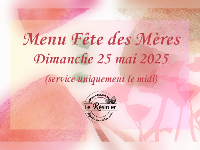 Menu Fête des Mères 2025