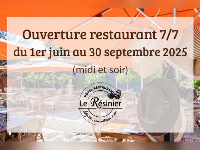 Ouverture du restaurant 7/7